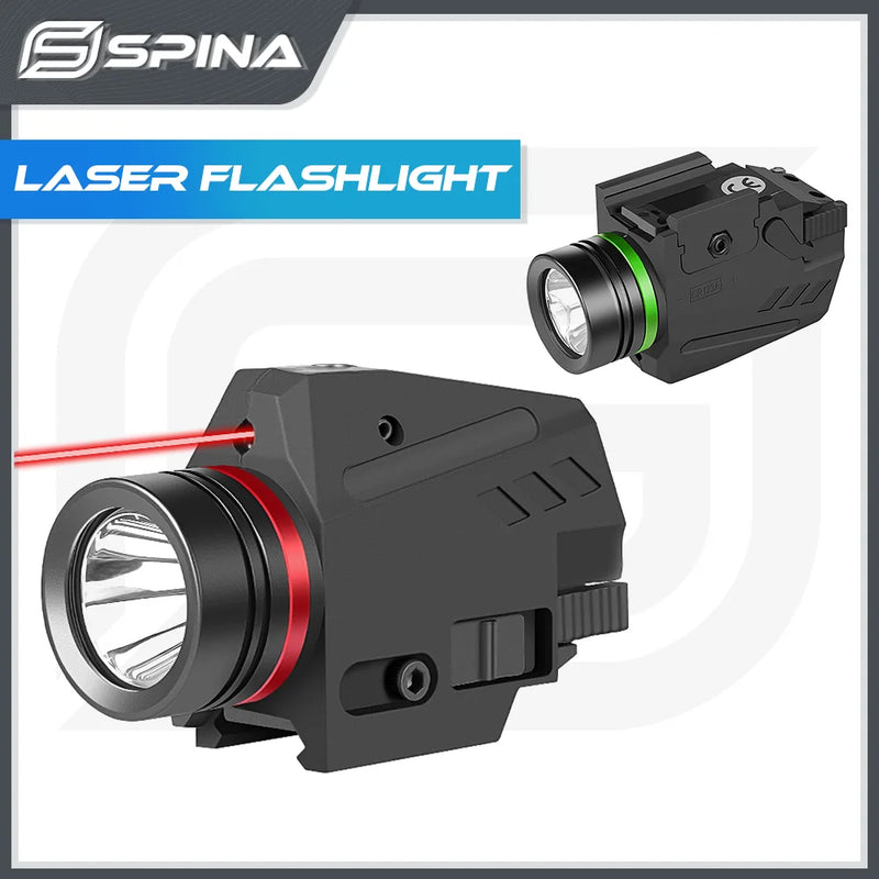 SPINA OPTICS Tactical Universal Red Dot Laser LED Flashlight Sight Combination Suitable For Glock 17 19 18C 24 etc