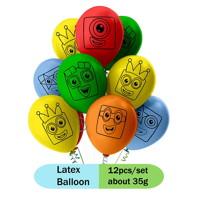 Disney number building blocks cartoon animation table decoration father's day graduacion party stickers decoration anniversaire