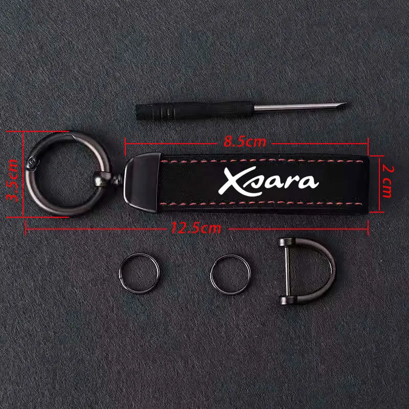 Car Keychain Horseshoe Buckle Keyring Personality Fashion Pendant Fashing Decoration Gift For Citroen Xsara Auto Accessories