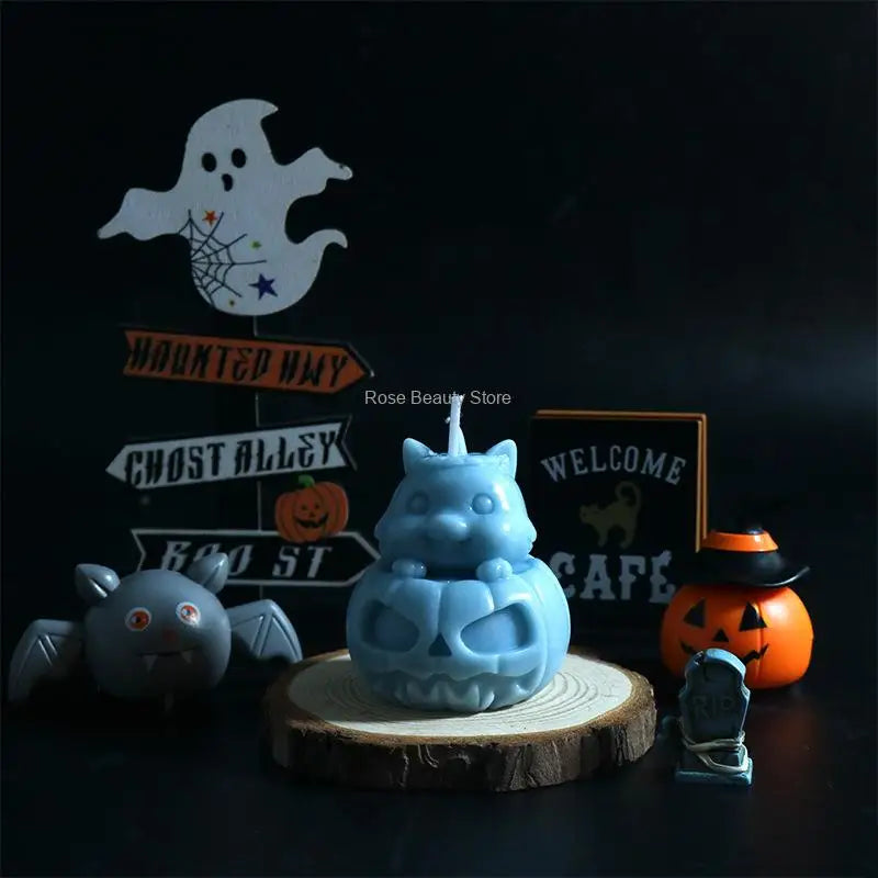 Pumpkin Halloween Silicone Mold for Diy Soap Resin Candle Chocolate Candy Jelly Ice Cube Mold Handmade Crafts