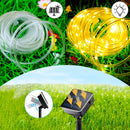 50M Solar LED Strip Rope Tube Fairy Light String Outdoor Waterproof for Wedding Christmas Party Garden PathwayGarland Decor