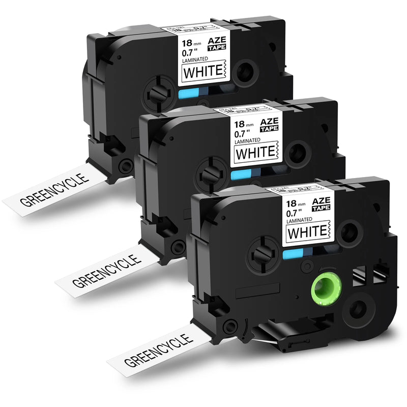 1PK-10PK Label 18mm Black on White Ribbon Replacement for Brother TZ 241 TZE 241 Label Tape for Brother P-touch Labeling Machine