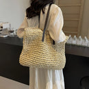 Straw Woven Tote Bags Casual Large Luxury Design Capacity Handbag Beach Shoulder Simple Women's Bag Shopping Summer bolsos