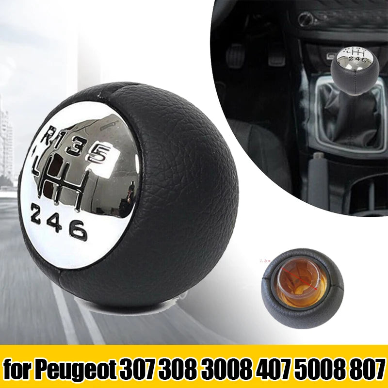 Car gear shift knob 5speeds 6 speeds suitable for Peugeot 307 308 3008 407 5008 807 Citroen C3 C4 C8