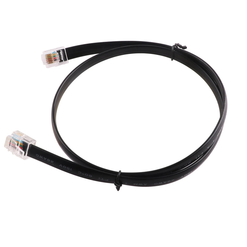 RJ11 RJ12 6P6C Data Straight Cable , Male to Male Modular Data Cord Wiring Pinout Telephone Handset Voice Extension Cable