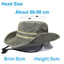 Fishing Hiking Sun Hat Men Women Boonie Hat Wide Brim Bucket Hat Outdoor Safari Summer Cap Cotton Bucket Hat