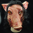 Halloween Scary Saw Pig Head Mask Cosplay Party Horrible Animal Masks Full Face Latex Mask Halloween Party Decoration Latex Prop