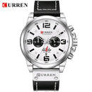 CURREN Top Luxusmarke Herren Militär Wasserdicht Leder Sport Quarzuhren Chronograph Datum Mode Casual Herrenuhr 8314