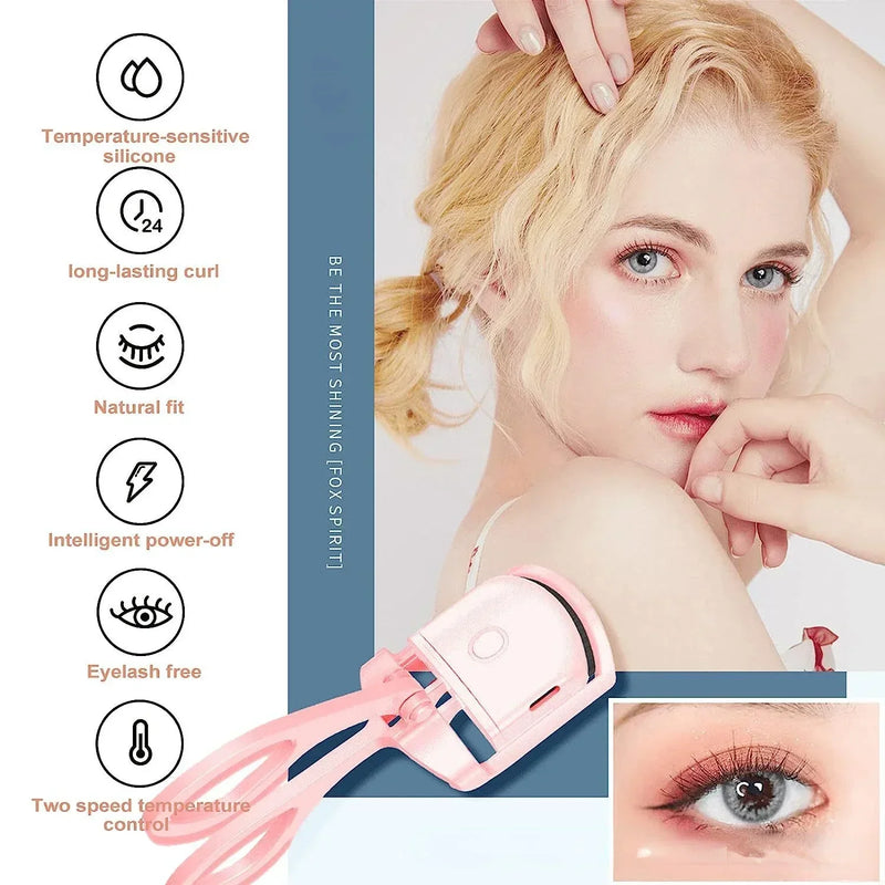 Hot sale Electric Eyelash Curler USB Charging Model Fast Heating Portable Fast Shaping and Long Lasting Curling Eyelash Clip