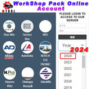 2024 Online Account Workshop Pack for alldata EU USA autodata Haynes PRO WIS Service Box Identifix Elsa Win Car Repair Software