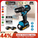 Gisam 65N.m 13MM 35+3 Torque Brushless Electric Impact Drill Cordless Electric Screwdriver Power Tool For Makita 18V Battery Pin