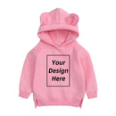 Kids Baby Girl Boy Customized Sweatshirt Add Your Text Image Long Sleeve Cotton Fleece Toddler DIY Pullover Hoodie Tops Clothes