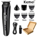 Kemei KM-1506 3 In 1 Electric Shaver USB Charging Hair Trimmer Electric Rechargeable Nose Professional Shaving Machine  trimmer