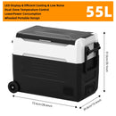 Podofo 35L 45L 55L Portable Car Refrigerator Compressor Cooler  Ice Box 12V 24V DC 110 240V For Camping Home Kitchen Garages