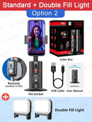 AXNEN AI Auto Following Gimbal Stabilizer 360 Rotation Phone Stand P02 Desktop Tracking Gimbal with Remote for Live Photography