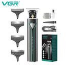 VGR T9 Hair Clipper Metal Hair Trimmer Professional Beard Shaver Rechargeable Haircut Machine Cordless Trimmer for Men New V-009
