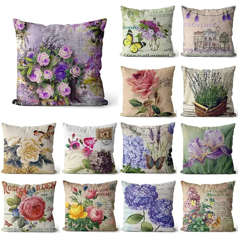 Provence Lavender Decorative Pillows Sofa Cushion Cover Personalized Flowers Baby Birth Gifts Throw Pillow Case