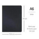 Notebook Sketchbook A6 small size 44 sheets Solid color planner Diary blank page