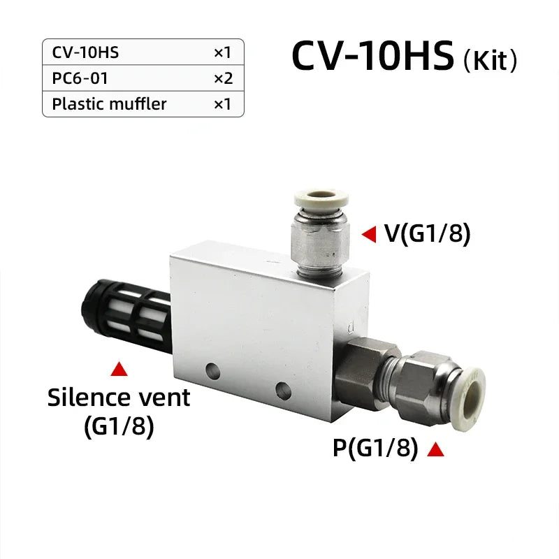 Vacuum Generator Air Exhaust Ejector Pressure Pneumatic ACV CV-10 15 20 25 Negative Control Valve wyrzutnik prozniowy