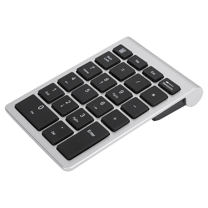 22Keys Numeric Keyboard 2.4G Wireless Mini Portable Ergonomic Design Digital Keyboard Numpad with USB Receiver for Office Laptop