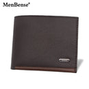 NEW Men's PU Leather Wallets Business Card Holder Premium Short Real Cowhide Wallets for Man Luxury Money Bag Coin Purse Clutch
