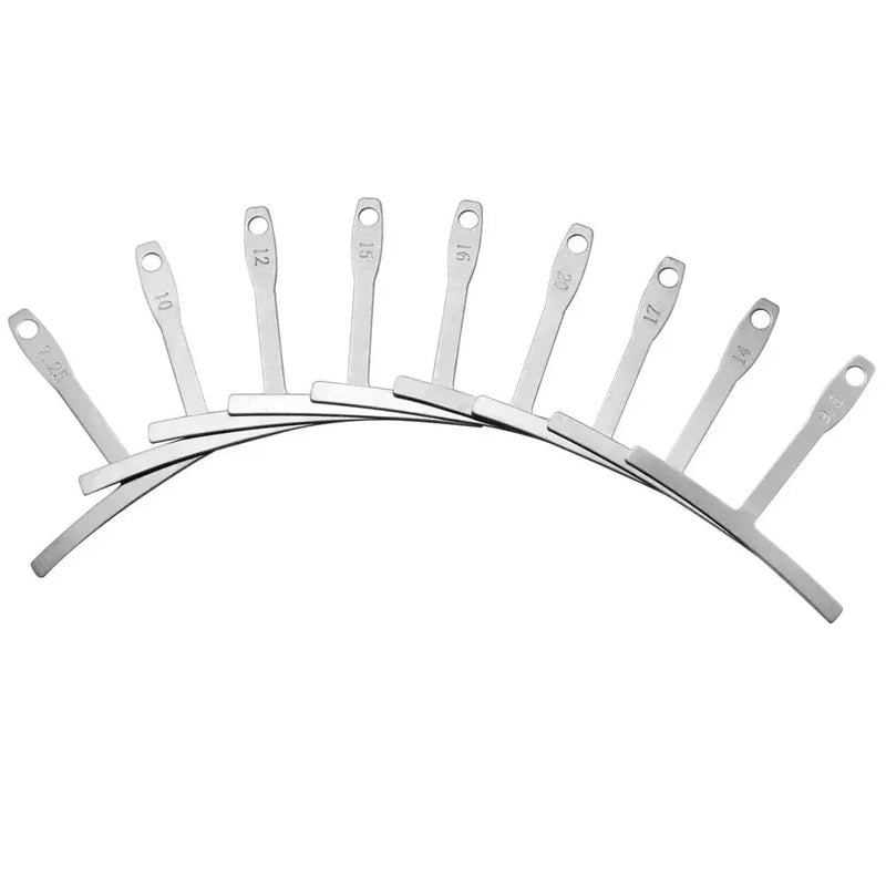 Miwayer 9 Pcs Guitar Radius Gauge Under String Radius Gauge String Gauges Luthier Tools for Guitar Fretboard Radius Gauge