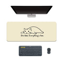 Mauspad Katze Kawaii Anime XXL Schreibtischunterlage Mauspad Groß Gaming Mauspad Computer Rutschfeste Basis Schreibtischunterlage für Büro & Zuhause 80x30CM