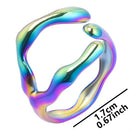 Irregular Liquid Branch 304 Stainless Steel Rings For Women Men's Accessories Fashion Jewelry Finger Adjustable Ring Bague Party