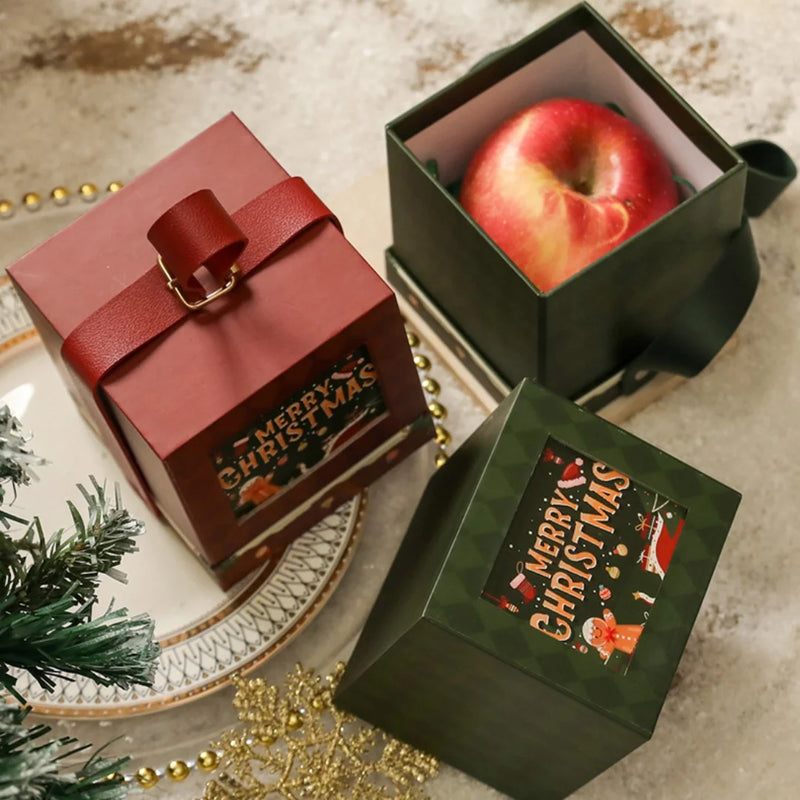 Christmas Candy Box Christmas Eve Apples Gift Packing Box Mousse Cake Dessert Box Hand-held Gift Box Christmas Decoration