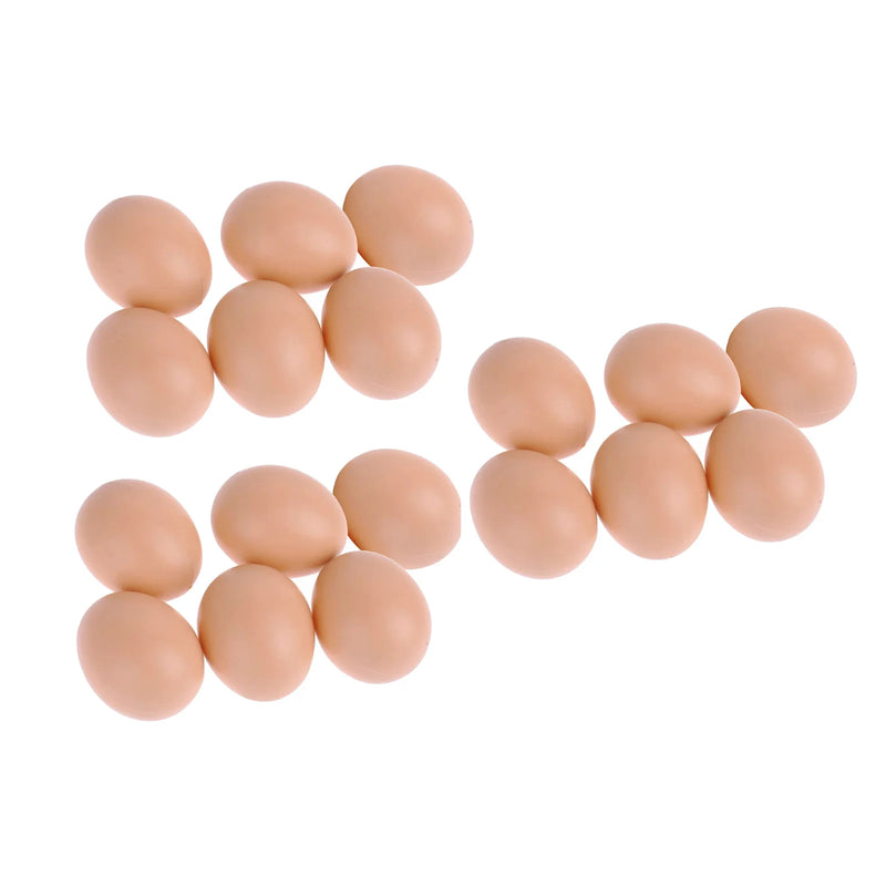 6/12/18/30pcs Hatching Egg Easter Hen Poultry Hatch Breeding Simulation Fake Plastic Artificial Eggs to Help Chickens Lay Eggs