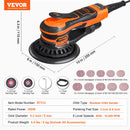 VEVOR Random Orbital Sander 350W Brushless Orbital Sander 10000 PRM 6 Variable Speed Sanding Machine for Woodworking Detailing
