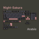 Night Sakura Pbt Keycaps Cherry Profile Japanese Korean Russian German Spanish Arabic French Big Set Key Caps For Mx Switches