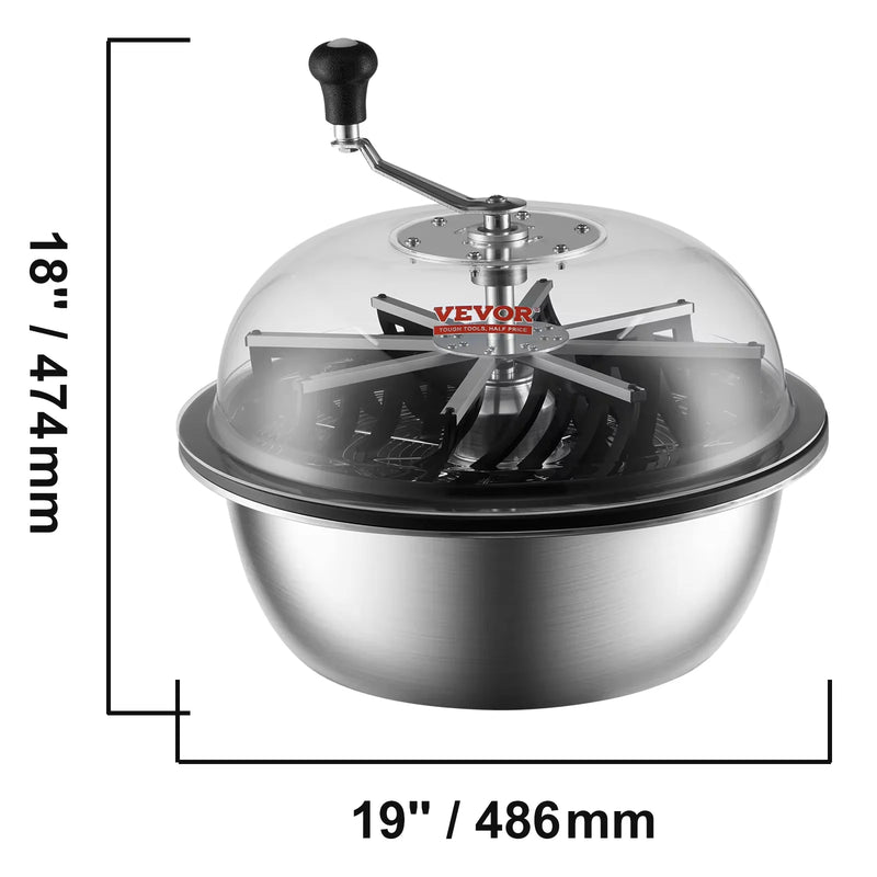SucceBuy Leaf Bowl Trimmer 16"19"24" Trimmer Bowl Manual Bud Trimmer with Stainless-Steel Blades for Twisted Spin Cut Clear Dome