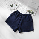 Summer Couple Sleep Pants Cotton Crepe Nightwear for Men and Women Pajama Shorts Elastic Waist Sleep Bottoms Sleeping Shorts