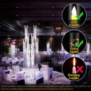 10Pcs Acrylic Candelabra 10 Arm Clear Candle Holder Wedding Table Centerpiece Home Decoration