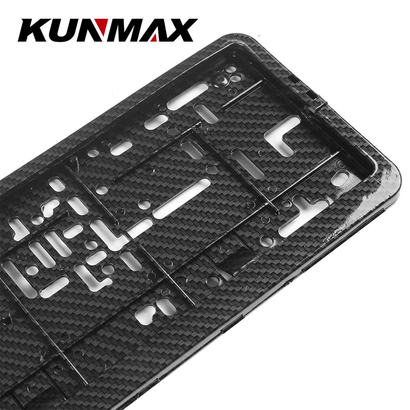 One pair Carbon Style European License Plate Frame Auto Accessory waterproof Holder with Mounting  License Plate