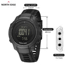 NORTH EDGE VERTICO Men's Digital Watch Carbon Fiber Case Smart Watch For Man Sports WR50M Watch Altimeter Barometer Compass