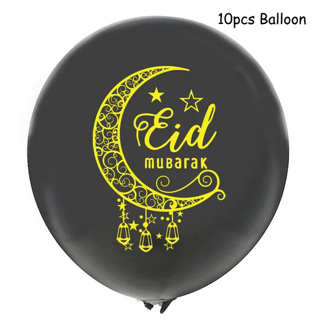 Muslim Festival Jewish Passover Disposable Tableware Paper Plates Cup Flag Balloons Home Party Favors Decoration Party Supplies