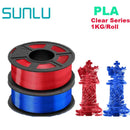 SUNLU 2KG 3D PLA/PETG/PLA PLUS/Clear Filament 1.75mm 2Roll 1KG 3D Printer Neatly Wound 3D Filament for 3D Printer& 3D Pen