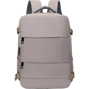 Easy Carry Airplane Approved Backpack, Minimalist Solid Tone Multi-pocket Daypack for Daily Commute and Holiday