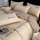 Nordic Luxus Ägyptische Baumwolle Bettwäsche Set King Queen Doppel Twin Größe mit Bettlaken Bettbezug Kissenbezüge 1/2 Personen Bettwäsche