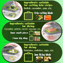 22 in 1 Vegetable Chopper with Stainless Steel Blade Adjustable Slicer And Cutter with Drain Rack Storage Container Kitchen Tool