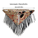Women Retro Waistband Tassel Wide Waist Belt Fashion Triangle Tassel Corset Belt Shirt Dress Coat Decor Accessories