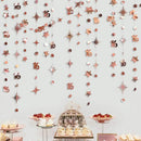 Gold 30th Happy Birthday Party Paper Banners Decorations Number 30 Year Old Circle Dots Twinkle Star Garlands Hanging Backdrops