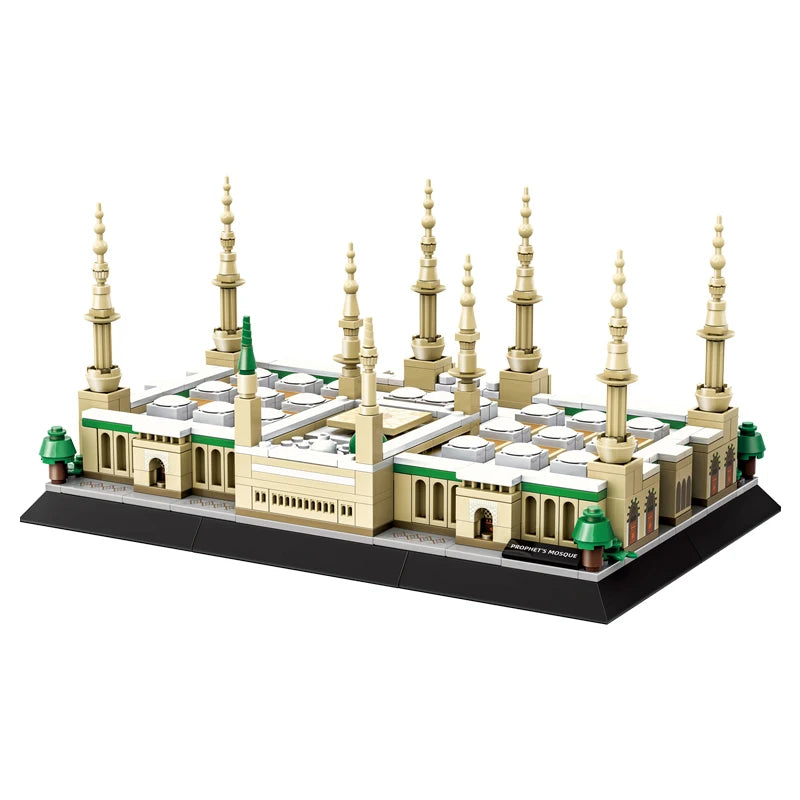 594PCS Prophet's Mosque Building Blocks Model  Architecture Classic Model Small Particle Bricks Gift for Kids and Adults Gifts