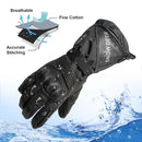 The Winter Sentinel | Genuine Leather Heated Motorcycle Gloves — Rechargeable, Waterproof