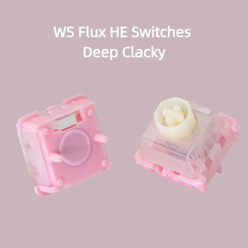 Wuque Studio WS Flux HE Switch Deep Clacky Sound 35gf Magnetic Linear Switches Prelubed Keyboard Switch for Hall Effect Keyboard