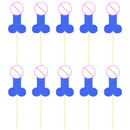 10pcs Glitter Willy Penis Cupcake Topper Funny Nude Dick Cake Toppers Wedding Favors Bachelorette Adult Hen Night Party Supplies