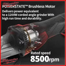 Milwaukee 125mm Angle Grinder Brushless For Milwaukee 18V Battery Cutting Polishing Grinding Machine Variable Speed Power Tools