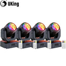 U'King 1/2/4Pcs 30W Mini Magic Ball Moving Head Lights With Remote Beam&Pattern GRWYC LED Stage Lights For Home Party Music Live
